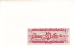Guyana 1983. 1$ felbélyegzett bankjegyes borítékban, bélyegzéssel T:UNC Guyana 1983. 1 Dollar in ban...