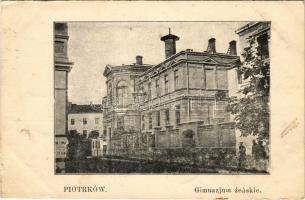 1915 Piotrków Trybunalski, Gimnazjum zenskie / girl school + &quot;K. und k. Feldkanonenregiments No.&quot; (EK)