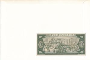 Kuba 1982. 1P felbélyegzett bankjegyes boríték bélyegzéssel T:UNC Cuba 1982. 1 Peso in banknote enve...