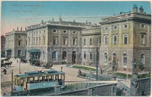 1915 Kraków, Krakkau, Krakkó; Dworzec kolejowy / Bahnhof / railway station. Leporellocard with 10 pictures (EB) + &quot;Pionir Arbeiter Abtheilung Nr. 1/69.&quot;