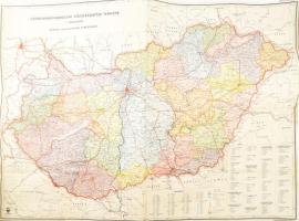 1935 Csonka-Magyarország közigazgatási térképe, 1:500.000, Bp., M. Kir. Térképészet, hajtva, apró szakadásokkal, 79x109 cm