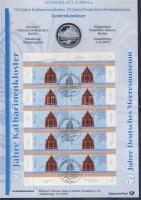 Németország 2001. 10M Ag "Katharinenkloster" nagyalakú emlékíven elsőnapi bélyegzős bélyeg...