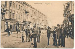 Chernivtsi, Czernowitz, Cernauti, Csernyivci (Bukovina, Bucovina, Bukowina); Hauptstrasse / main street, shop of Josef Gottlieb (EK)