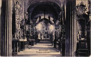 1915 Bochnia, Salzberg; Wnetrze kosciola / church interior (EK) + &quot;Von der Armee im Felde&quot;