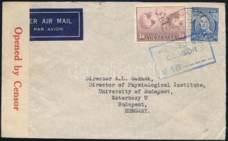1939 Cenzúrázott légi levél / Censored airmail cover