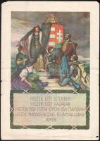 1928 A Magyar Hiszekegyet terjesztő Országos Bizottság körlevele valamint a Magyar Hiszekegy, szakad...