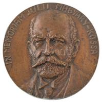 Domonkos Béla (1934-2020) ~1990. In memoriam Iulii Magyary-Kossa öntött bronz emlékplakett, utólagos öntvény (?) (113mm) T:XF