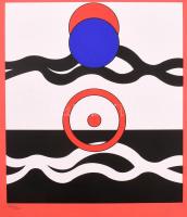 Schöffer, Nicolas (Miklós) (1912-1992): Varigráfiák, mappa 10 lappal, 1987. Szitanyomat, papír, mind...