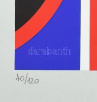 Schöffer, Nicolas (Miklós) (1912-1992): Varigráfiák, mappa 10 lappal, 1987. Szitanyomat, papír, mind...