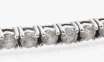 Ezüst (Ag) sokköves karkötő, jelzett, h: 18 cm, bruttó: 10 g