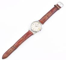 Amaryllis kézi felhúzós férfi karóra, plexi nélkül, működő szerkezettel, kissé foltos számlappal, bő...