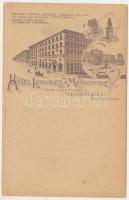 Firenze, Florence; Hotel Metropole & Londres, tenu par P. Luckenbach. Richter & Co. Art Nouveau, floral