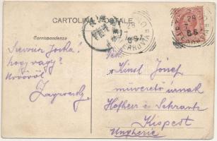 1908 Torino, Turin; Una volata in pallone / Montage with balloon (EK)