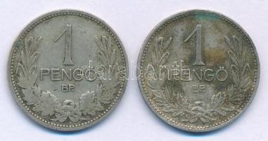 1926-1937. 1P Ag (2x) T:VF,F patina Adamo P6