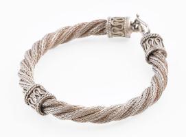 Ezüst(Ag) karperec, jelzés nélkül, d: 6 cm, nettó: 50 g