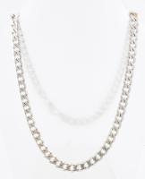 Ezüst(Ag) pancer nyaklánc, jelzett, h: 54 cm, nettó: 53,4 g