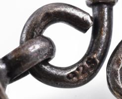 Ezüst(Ag) karkötő, jelzett, d: 6 cm, nettó: 37 g