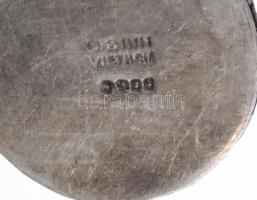 Ezüst(Ag) nyakék, jelzett, h: 48 cm, nettó: 37,8 g