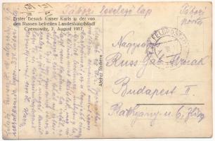 1918 Chernivtsi, Czernowitz, Cernauti, Csernyivci (Bukovina, Bucovina, Bukowina); Erster Besuch Kais...