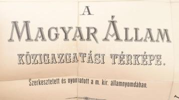 A magyar állam közigazgatási térképe, 1900, 1:360.000. Szerk. és nyomtatott a M. Kir. Államnyomdában...