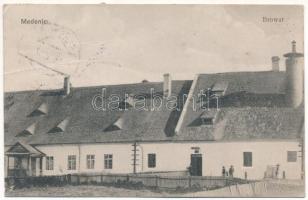 1917 Medenychi, Medenice; Browar / brewery (Rb) + "Zensuriert K.u.k. Zensurstelle Sambor Expostiur Drohobycz"