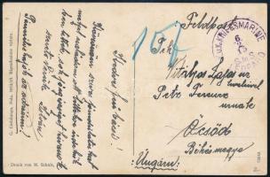1915 Tábori posta képeslap S.M.S. LEOPARD