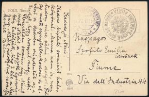 1915 Tábori posta képeslap S.M.S. ADRIA