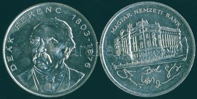 1992-94. 200Ft Ag "MNB" + "Deák" T:BU,2