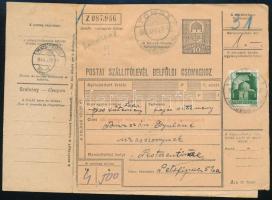 1944 Csomagszállító teljes nyugtával