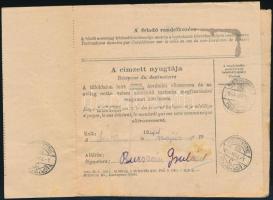 1944 Csomagszállító teljes nyugtával