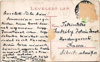 1909 Ungvár, Uzshorod, Uzhhorod, Uzhorod; Kaszárnya tiszti pavilon parkkal / military barracks (Rb)
