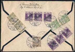1920 Expressz levél 11 db bélyeggel