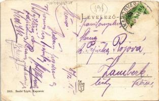 1915 Kaposvár, Korona utca, Spitzer Samu, Dietrich, Kertész, Stampfer és Popper, Szabó Lipót üzlete ...