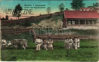 1915 Lavochne, Lawotschne, Lavocsne, Lawoczne; Üdvözlet a Kárpátokból / Greetings from the Carpathian Mountains (EK)