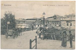 1918 Chortkiv, Csortkiv, Czortków; Most na Serecie / Sereth Brücke / Seret river bridge + "K.u.k. Traingruppenkommando No. 149."
