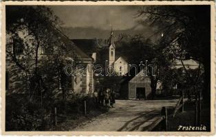 1941 Trstenik, Kranj, street, church. Foto F. Jung, photo (fl)