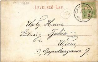 1905 Sopron, Kossuth út, villamos. Kummert L. utóda kiadása (kopott sarkak / worn corners)