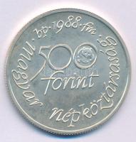 1988. 500Ft Ag "Világ vadvédelmi alap" kapszulában T:BU Adamo EM100