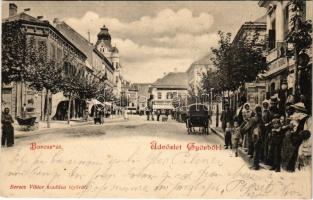 1901 Győr, Baross út, Heckenast György, Reichenfeld János üzlete. Berecz Viktor kiadása (Rb)