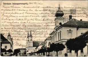 1905 Zalaegerszeg, utca, templom (EK)