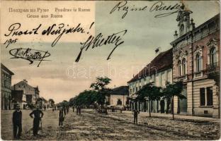 1905 Árpatarló, Ruma; utca, piac / street view, market (fa)