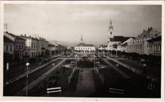 1934 Máramarossziget, Sighet, Sighetu Marmatiei; Piata Unirei Parcul / Fő tér, park / main square, park (EK)