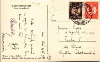 1934 Máramarossziget, Sighet, Sighetu Marmatiei; Piata Unirei Parcul / Fő tér, park / main square, p...