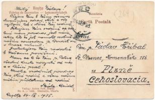 1935 Resicabánya, Resicza, Recita, Resita; Gőzmozdony gyár belső. Anton Neff kiadása / Lokomotivfabr...