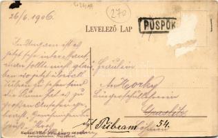 1906 Nagyvárad, Oradea; Szent László tér, városháza, templomok. Vidor Manó kiadása / square, town ha...