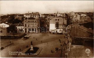 Constanta, Centru si Statuia Ovidiu / square, statue, shops (EK)