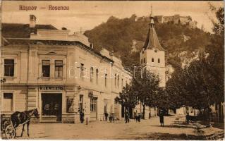 1927 Barcarozsnyó, Rozsnyó, Rasnov, Rosenau; vár, R. &amp; K. Welkens üzlete és saját kiadása / castle, publisher&#039;s shop (Rb)