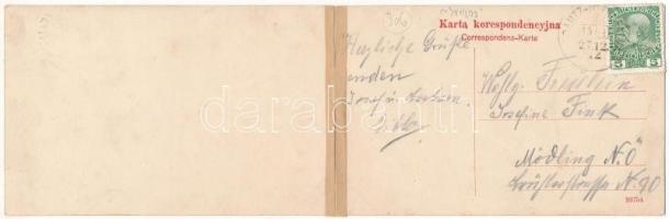 1912 Radauti, Radóc, Radautz (Bukovina, Bucovina, Bukowina); Marktplatz / market square, shops of Fe...