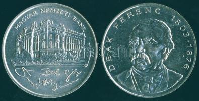 1993-94. 200Ft Ag "MNB" + "Deák" T:BU,2