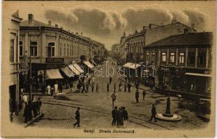 Galati, Galatz; Strada Domneasca / street view, Hotel Imperial, café, shops (fl)